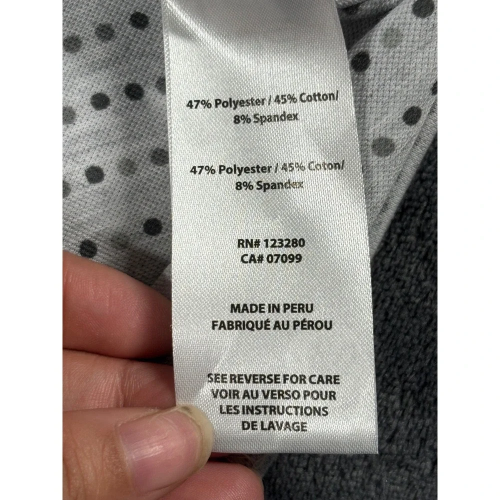 TravisMathew Mens XL Gray‎ Micro Dot Performance Golf Polo Shirt Short Sleeve
